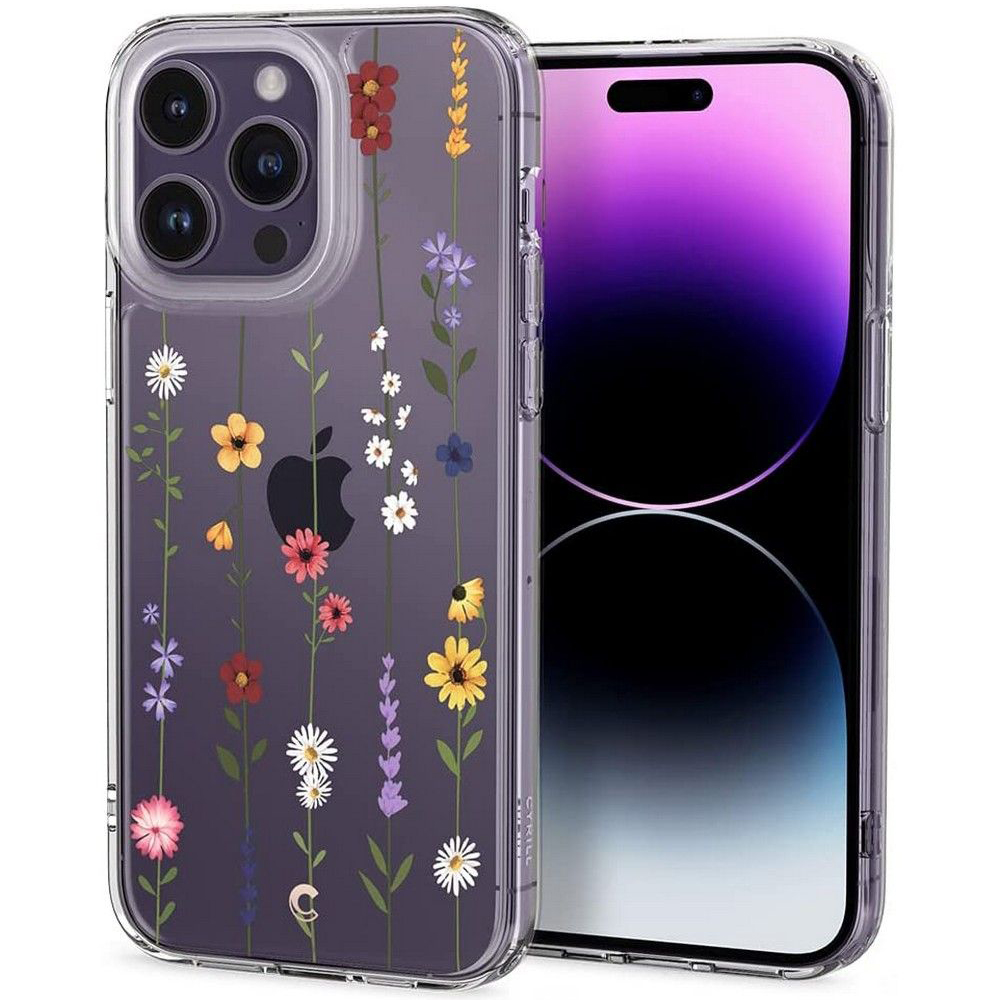 Oryginalne etui Spigen Cyrill Cecile dla iPhone 14 Pro, kolorowe kwiaty flower garden 